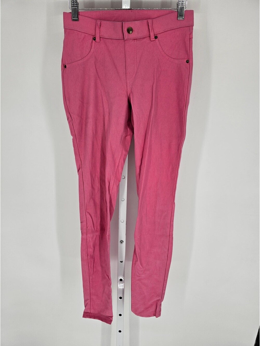 Hue Womens Sz S Pull On Jeggins Jeans Bubblegum Pink Skinny